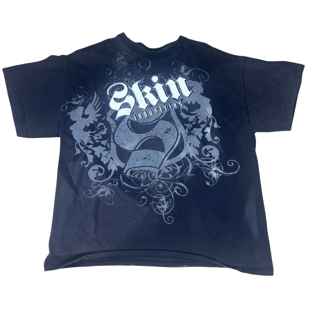 vintage y2k 2000s Skin Industries shirt S/M grunge skater socal floral aop